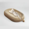 Ivory Cat Scratching Board and Bed Combo with Built-In Play Ball-0