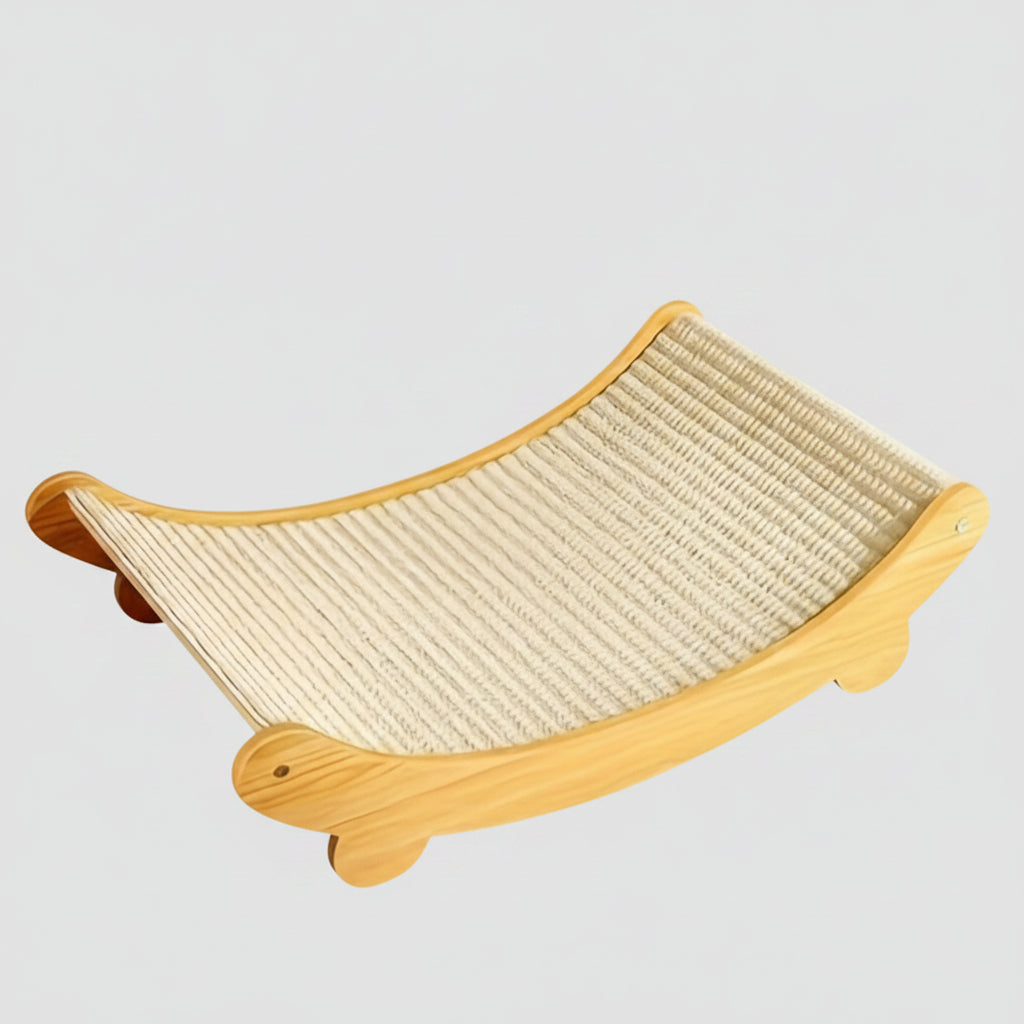 Space-Saving Wooden Cat Scratcher Tower for Cats-4