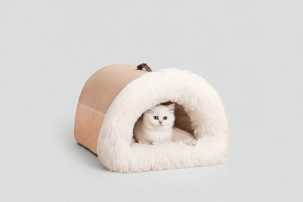 Warm Plush Cat Nest Bed for Winter Comfort-4