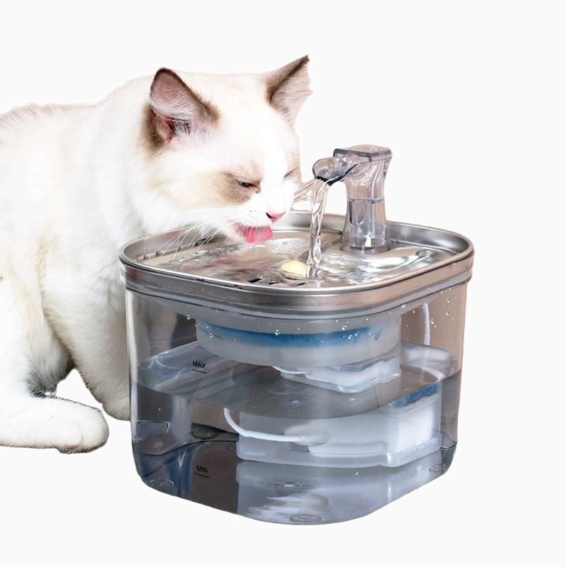 Stainless Steel Automatic Pet Water Dispenser for Cats and Dogs 2L-0